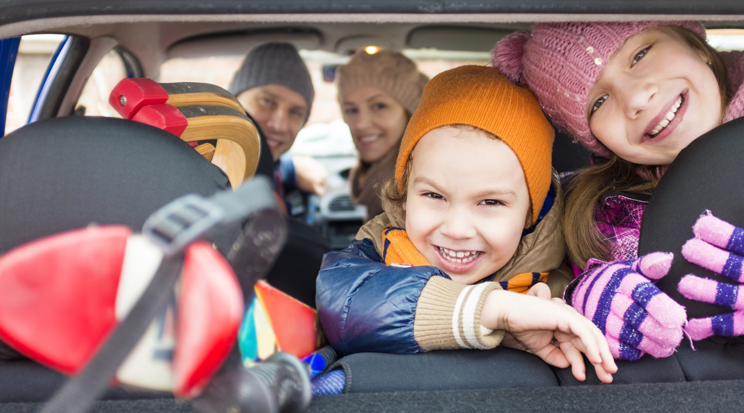 Family in a car