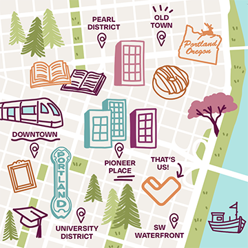 Forrit CU downtown Portland Map